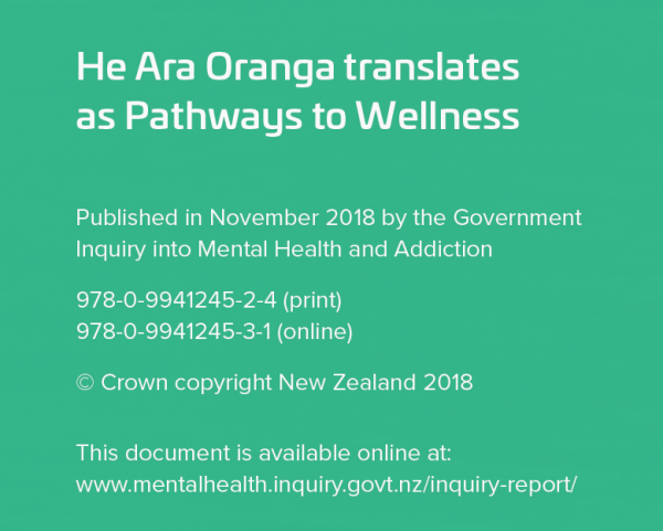 He Ara Oranga translates as Pathways to wellness
